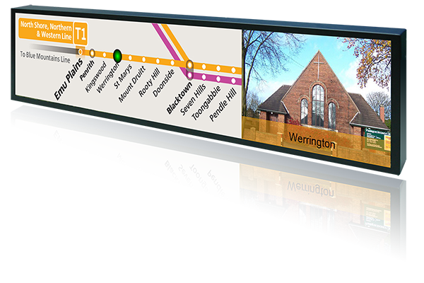 Spanpixel 2845 Digital Signage LCD Display for rail